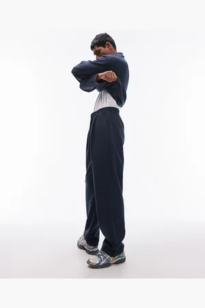 Topman Pleat front straight leg jogger in