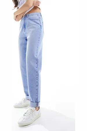 ASOS Relaxed mom jean in bright mid