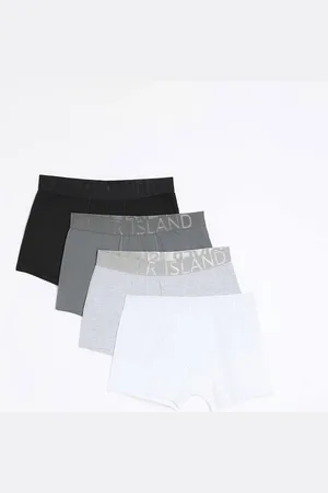 River Island 4 pack drench trunks in
