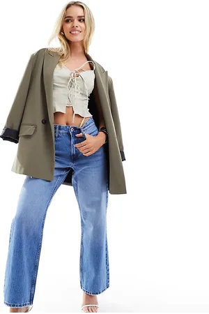 River Island 90s straight jean in midwash