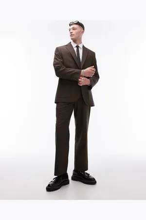 Topman Relaxed suit trouser in khaki