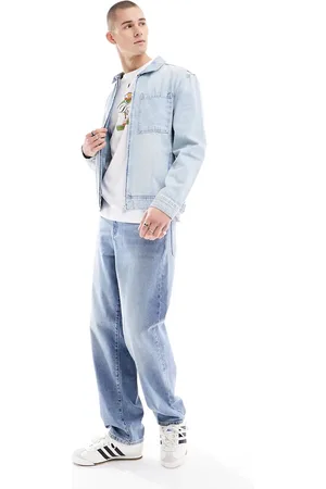 River Island Zip through denim jacket in light