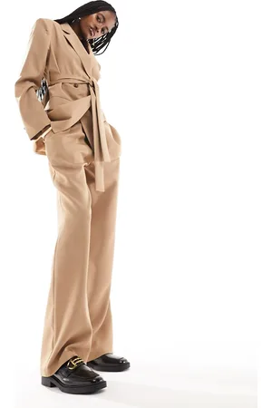 Extro & Vert Tailored wideleg trousers in camel co-ord