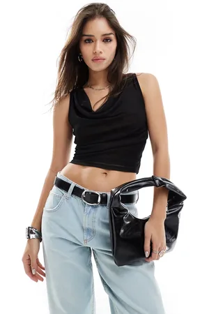 New Look Cowl neck sheer top in