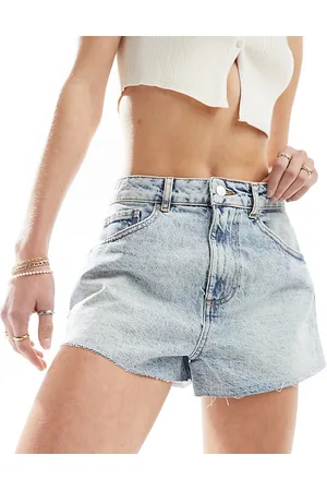 ASOS ASOS DESIGN Tall A line denim short in lightwash