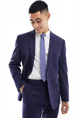 ASOS Slim with linen suit jacket in