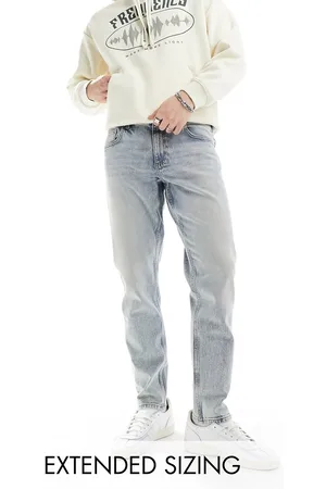 ASOS Stretch tapered jeans with tint in light wash