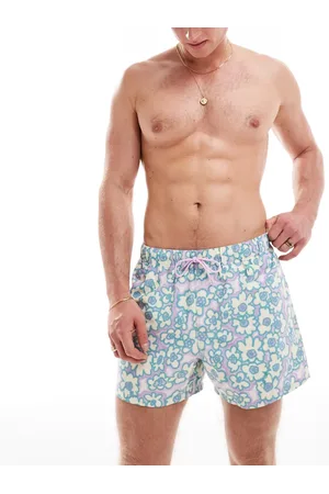 ASOS Swim shorts in short length in floral print
