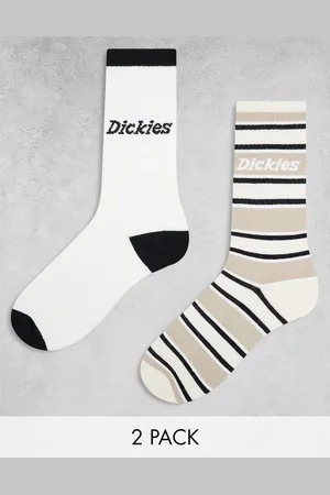 Dickies Two pack glade spring socks in white and beige