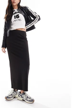 Monki Midi jersey skirt in