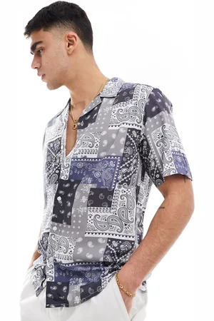 Only & Sons Resort shirt with bandana print in