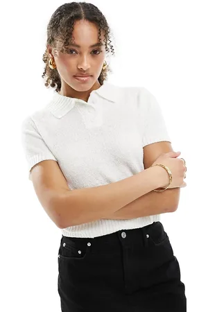 Stradivarius Rustic knit polo top in