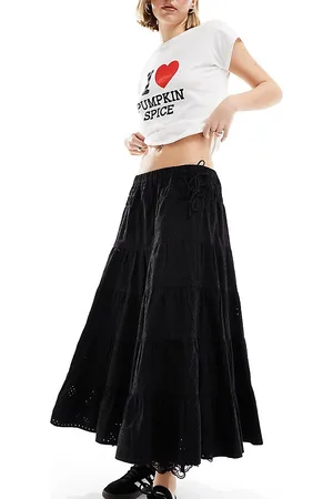 Reclaimed Western cowgirl skirt in broderie