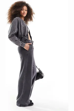 Pull&Bear Wide leg jogger co-ord in acid wash
