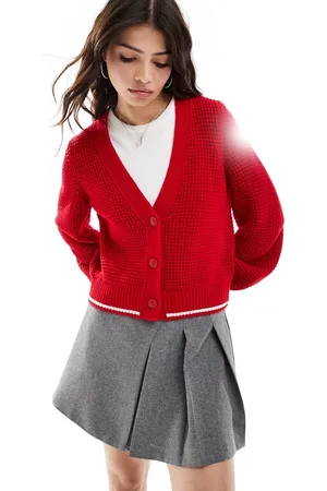 ASOS Knitted cardigan in red