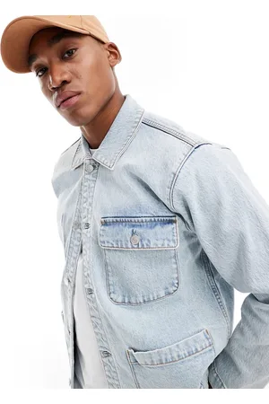 Abercrombie & Fitch Denim chore jacket in lightwash