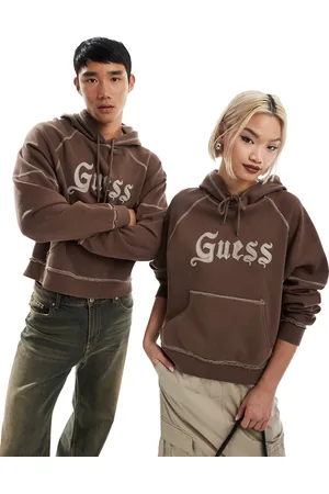 Guess Unisex stud contrast hoodie in