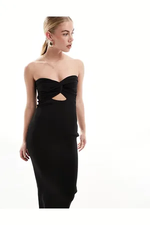 SNDYS Bandeau cut out detail midaxi dress in
