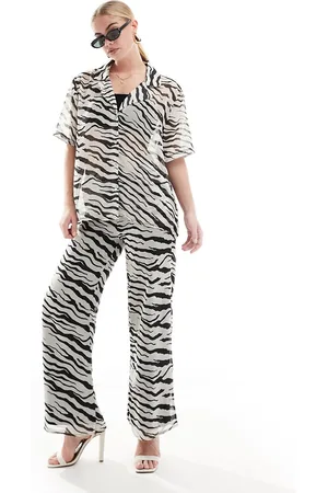 SNDYS Trouser co-ord in zebra print