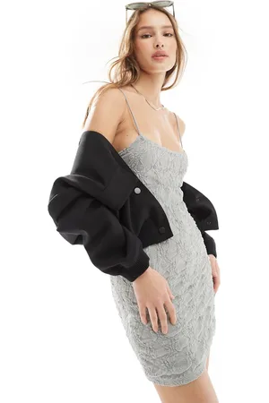 Pull&Bear Strappy lace mini dress in