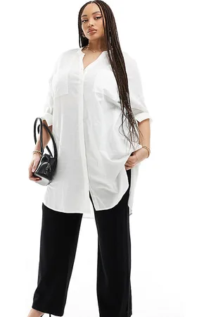ONLY V neck oversized shirt in