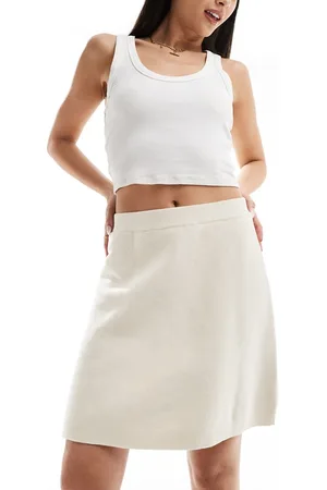 SELECTED Femme knitted skirt in beige