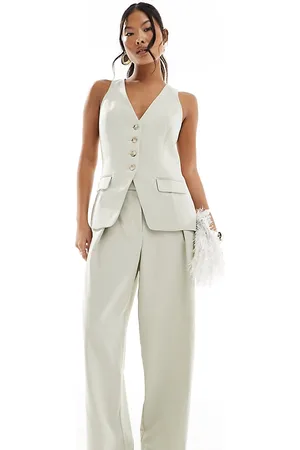 River Island Wide leg trouser in light