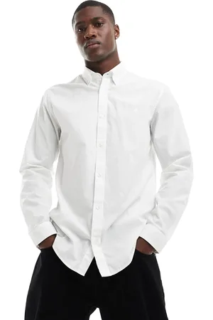 JACK & JONES Premium poplin long sleeve shirt in