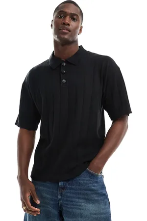 JACK & JONES Knitted oversize polo in