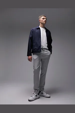 Topman Skinny smart trousers with elasticated waistband in light