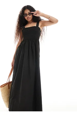 ASOS Petite shirred bust maxi beach dress in