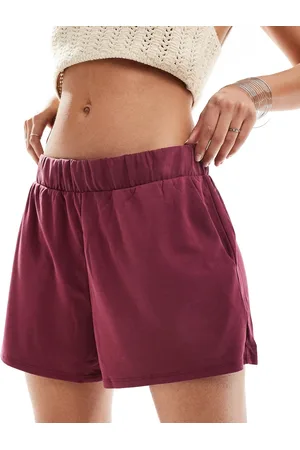 Monki Super soft pull on shorts in dark