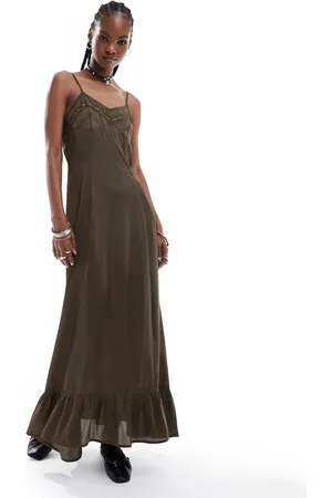 Reclaimed Maxi cami slip dress in