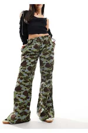 COLLUSION Low rise camo trousers