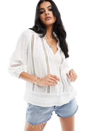 New Look Lace detail overhead shirt in