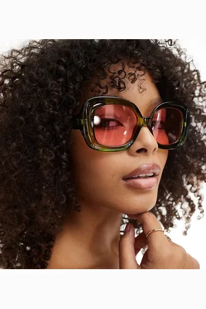 Aire X ASOS celestial square sunglasses in with pink lens