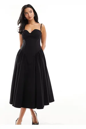 Extro & Vert Petite Strappy maxi corset dress in