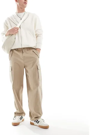 Only & Sons Loose fit utility cargo with cuff in beige