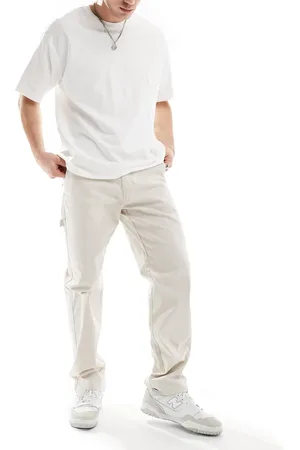 Only & Sons Loose worker trouser in off white