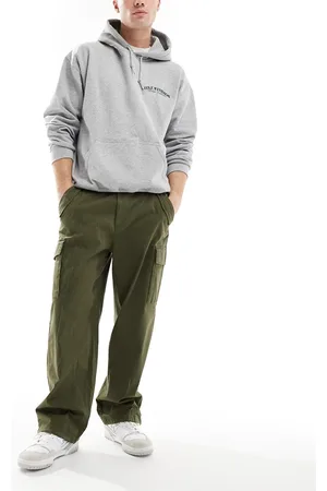 Only & Sons Loose fit utility cargo with cuff in khaki