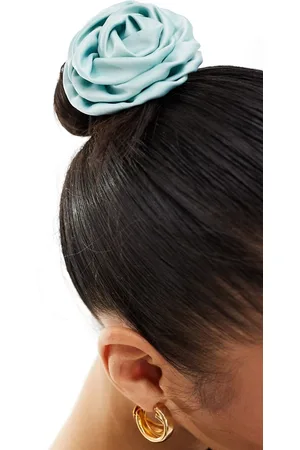 True Decadence Satin corsage flower hair tie in light
