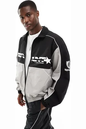 Bershka Contrast panel windbreaker in