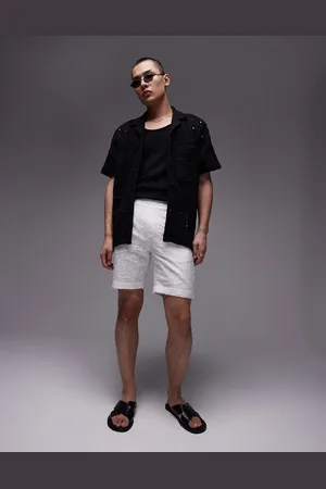 Topman Co-ord applique short in ecru