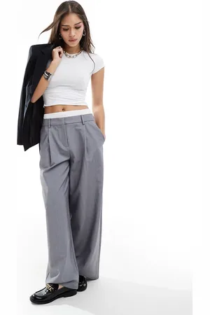 Pimkie Tailored boxer trim straight leg trousers in