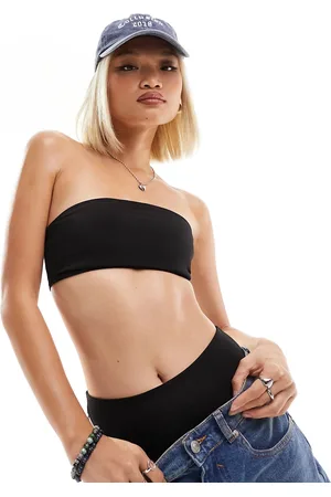 Monki Mix and match bandeau bikini top in