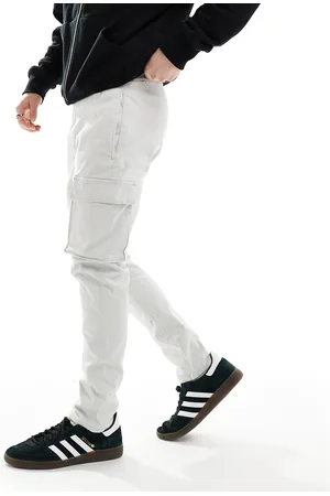 Only & Sons Slim tapered cargo trousers in light