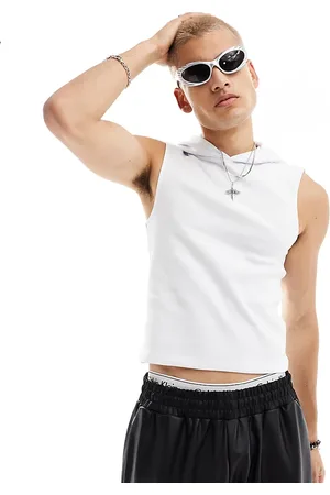 COLLUSION Hooded muscle fit vest in