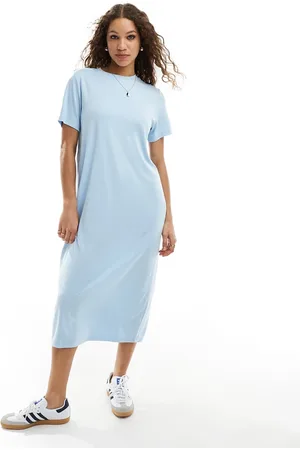 Monki Super soft maxi t-shirt dress in light