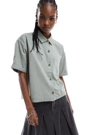 Vans Mcmillan cropped shirt in khaki