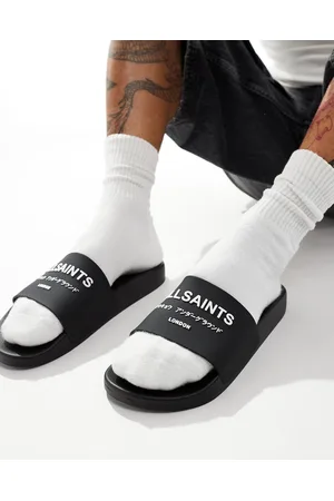 AllSaints Underground rubber slider in